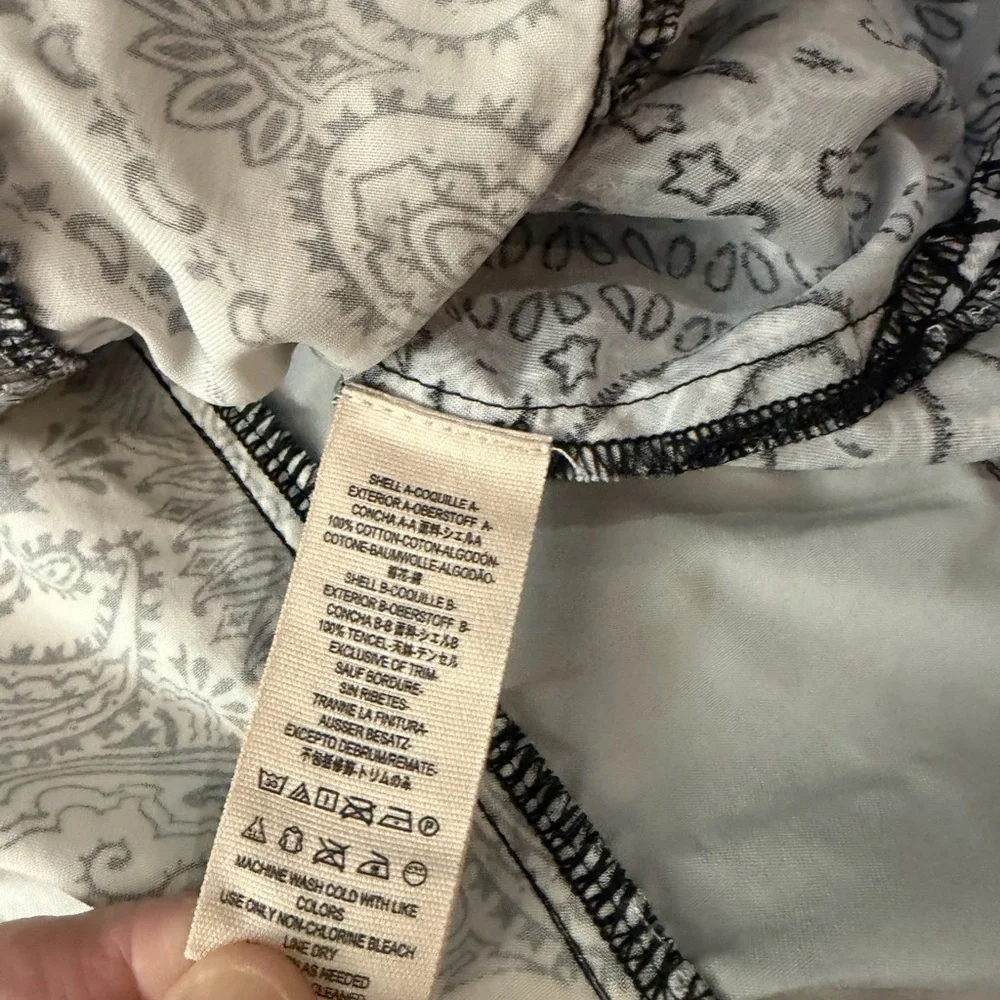 FREE PEOPLE All Patched Up Button Down Shirt Top M - Picture 6 of 10